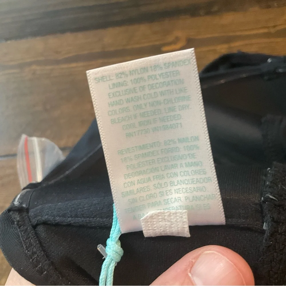 Kona Sol Elegant Black One-Piece Swimsuit - Picture 14 of 16